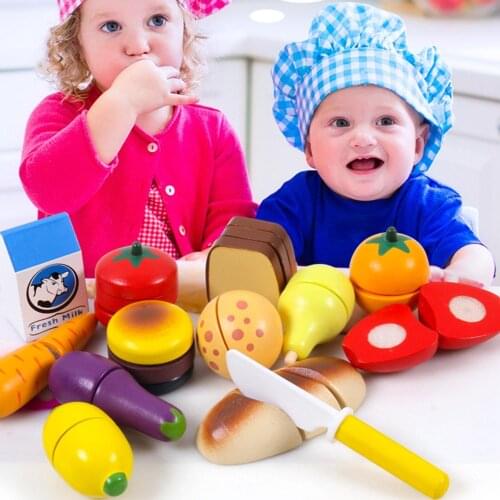 Cartoon Vegetable Fruit Bread Milk Simulation Detachable Kids Educational Toy