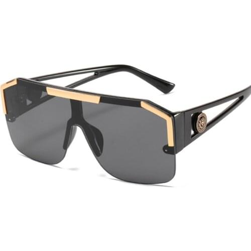 New Oversized Square Sunglasses Men Women Luxury Brand Big Frame Sun Glasses Classic Black Fashion Gradient Oculos De Sol
