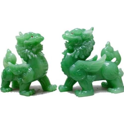 Resin brave Brave troops Unicorn mahogany Imitating Jade for Wealth and Arrangements home Decoration doll wedding