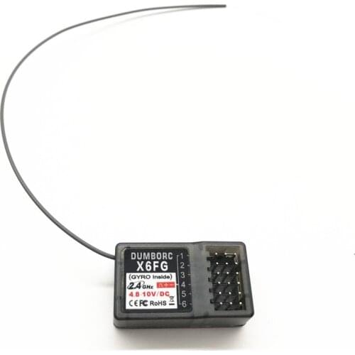 DumboRC X6F/X6FG 2.4G 6CH Radio Control System Receiver for Q65 MN90 1/10 1/8 Crawler TRX4 Axial D90 RC Car Boat Tank