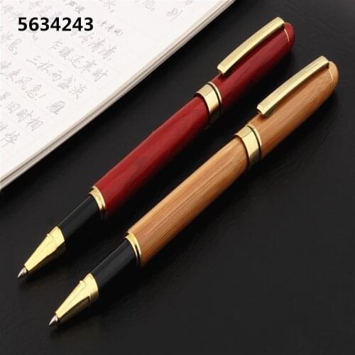 Luxury Quality Log Wood Business Office Rollerball Pen School student stationery Supplies Ballpoint Pens