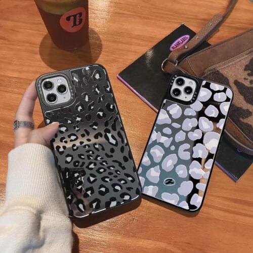 Luxury Fashion Sexy Leopard Mirror Lovely Phone Case For iPhone 11 12 mini 11Pro 12 Pro X Xs Max Xr 7 8 Plus X XS XR MAX cover