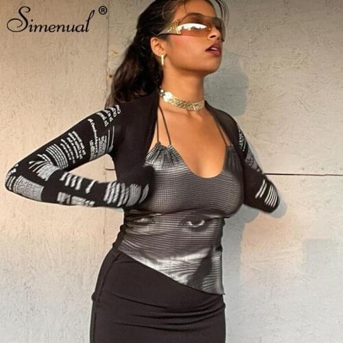 Женские длинные футболки Simenual China At AliExpress