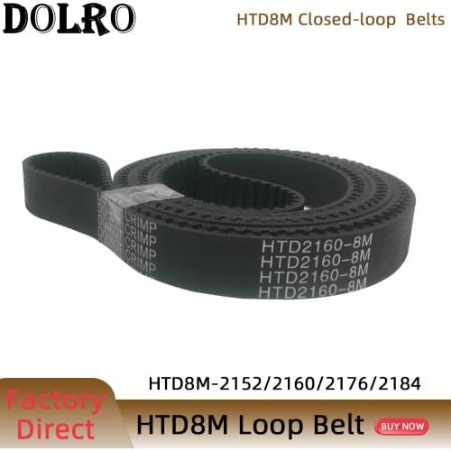 HTD 8M synchronous belt C=2152/2160/2176/2184width 15/20/25/30/40/50mm Teeth 269 270 272 273 HTD8M Timing Belt 2152-8M 2160-8M