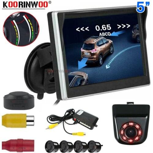 Koorinwoo Intelligent System Parktronics Car Parking Sensors 4 Dynamic trajectory Parking camera Rear View Monitor Buzzer Step