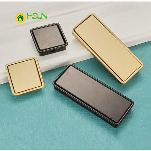 Drawer Furniture Hidden Handle Invisible Insert Embed Square Tatami House Black Gold Sliding Door Pull Cabinet Handle Hardware