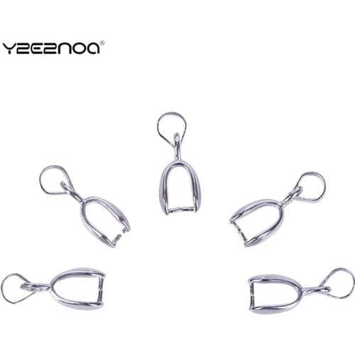 12Pcs Pendants Clasps Clips Bails Connectors Charm Beads Necklace DIY Jewelry Findings Silver Gold Color