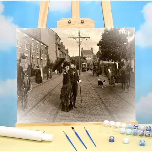 Woman Girl DIY Paint By Numbers Package Oil Paints 50*70 Painting On Canvas Wall Paintings For Wholesale