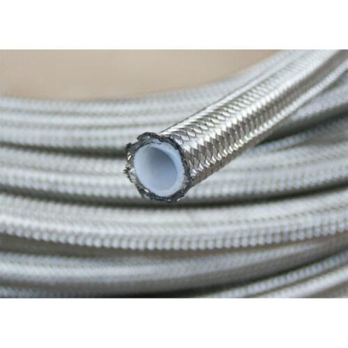1 meter AN -6 AN6 6an Stainless Steel Braided PTFE hose Fuel Line Oil Gas for ej20 ej25 fuel rail
