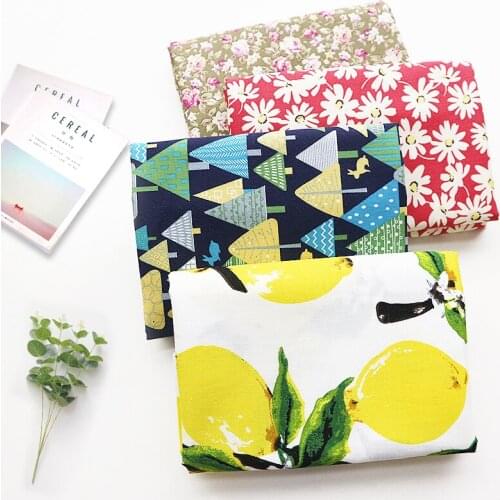 145cmx50cm Small Floral Pure Cotton Fabric Pastoral Fresh Printed Cotton Cloth Baby Dress Clothing Handmade Home Cotton Fabric