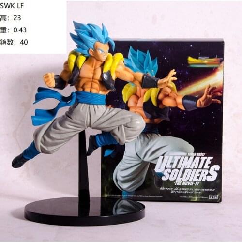 23CM Anime Figure Dragon Ball Blue hair Son Goku Vegeta Gogeta Model Super Saiyan Toys Dolls PVC Collection Kids Gift