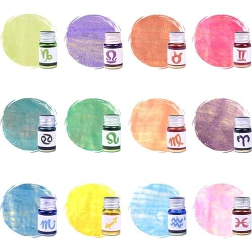 5ml Gold Powder Colorful Fountain Pen Ink Non-carbon Refilling Inks Student Stationery School Office Supplies