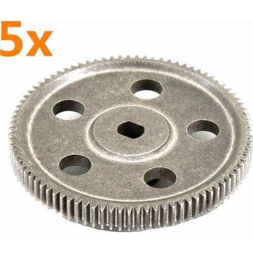 5Pcs RC HSP Upgrade Parts For 1/10 Scale Models RC Car Rgt E86100 180024 Metal Gear Reduce (87T) For Rock Crawler Truck 94180