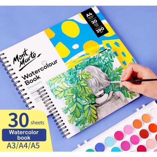 Cotton Pulp Watercolor Book 190g Loose-leaf Hand-painted Watercolor Paper 30 Pages 8k Watercolor Sketch Book
