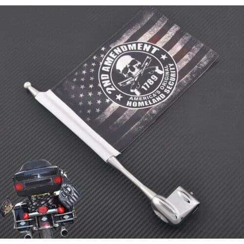 Motorcycle Side Mount Luggage Rack Antenna Vertical Flagpole For Honda Goldwing GL1800 GL1500 GL1200 2001-2011