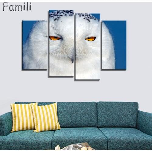 Unframed City Silhouette Colorful Bird Canvas Painting Poster Abstract Animal Spray Painting Bedroom Studio Wall Pictures