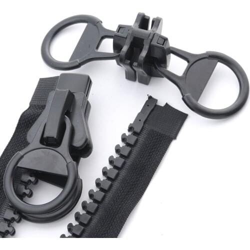 20# big resin zipper engineering tents opening zip double faces pullers two sides zipper 60 80 100 150 200 250 300cm 1piece