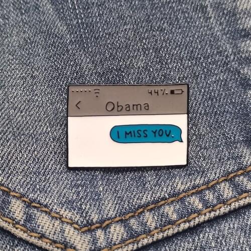 Enamel Pin Creative Text Alloy Badge "I Miss You" Brooch Backpack Jewelry Accessories Collar Lapel Pin Gift For Kids/Friends