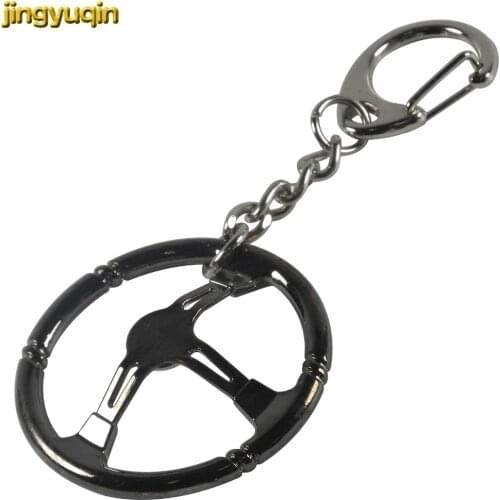 Jingyuqin Popular Jewelry Keychain Sleeve Bearing Spinning Auto Stainless Steel Car Steering Wheel Model Urbocharger Key Ring