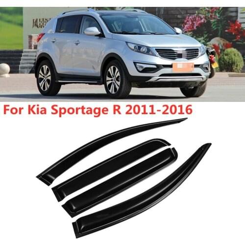Auto Door Window Visor Wind Rain Sun Smoke Guard Deflector Vent Shade Raincoat Rain Eyebrow For Kia Sportage 2011-2016 Rain Cap