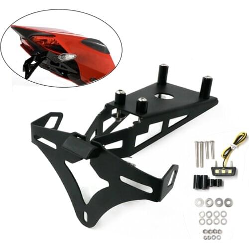 Motorcycle Rear License Plate Mount Holder Bracket Fenders Tail Tidy With Led Light For DUCATI 899 959 1199 1299 Panigale/S/R