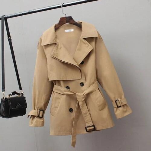 2021 New Autumn Women’s Jacket Long Sleeve Double breasted Coat Loose Casual Windbreaker Female Jacket Outwear
