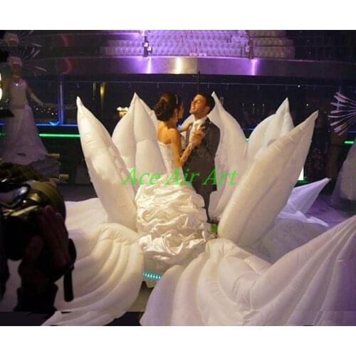 4m diameter Best selling chain wedding giant inflatable flower Blooming, inflatable flower wedding for stage decoration