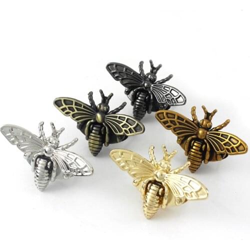Metal Bee Shape Turn Lock Retro Fashion Bag Clasp Hardware for Leather Craft Bag Handbag Purse DIY Accessories