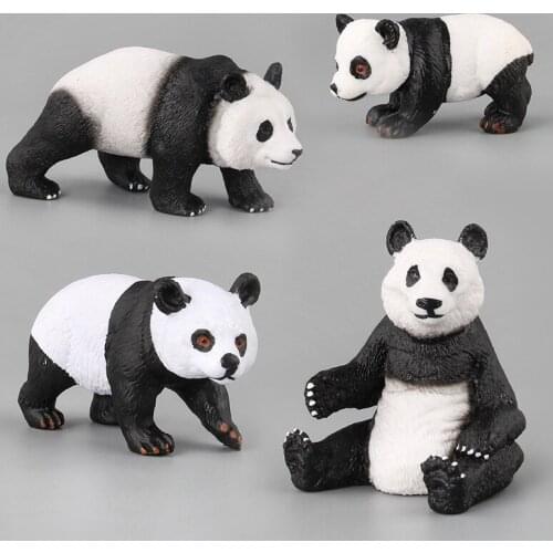 Simulated Animals Model Panda Action Figures Educational Toys Children Kids Gift