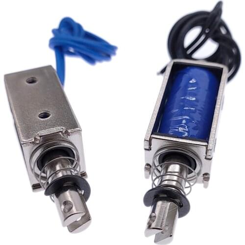 Dc 6V 12V 24V magnetic solenoid push&pull open frame electromagnet TAU-0530T stroke 10mm keeping Force 700g