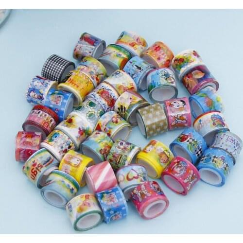 10 PCS Mini Colorful Masking Washi Tape DIY Decor Adhesive Sticker Cartoon Diary