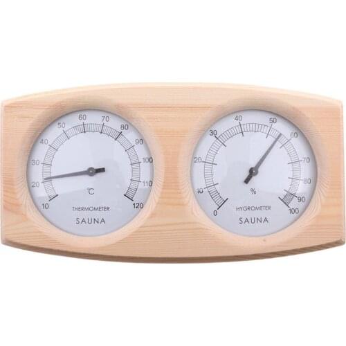 2 in 1 Sauna Room Wooden Thermometer Hygrometer Steam Temperature Humidity Special Temperature And Humidity Meter For Bathroom