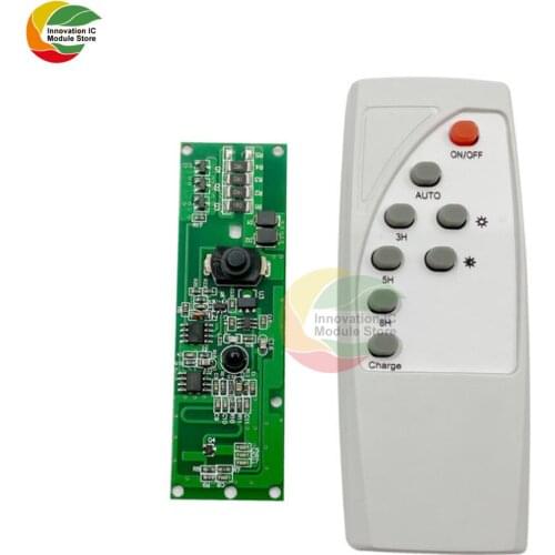 3.2V3.7V Light Control Radar Body Induction Solar Lamp Circuit Board Solar LED Driver Board Controller With Remote Control