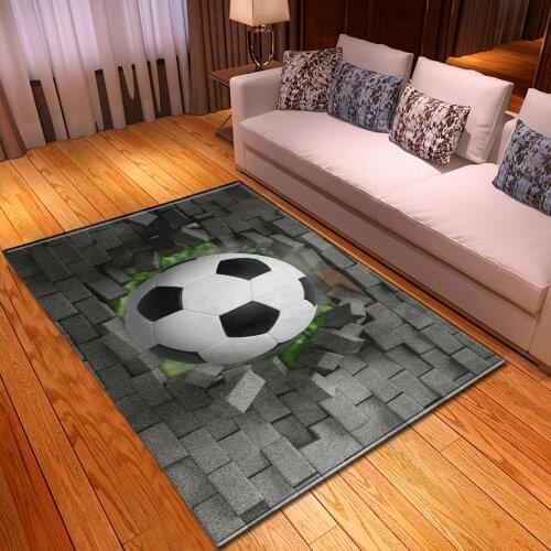 Home Decor Living Room Rug 3D Carpet for Bedroom Boys Football Basketball Kids Room Play Mat Floor Area Rug Soccer Kitchen Rugs
