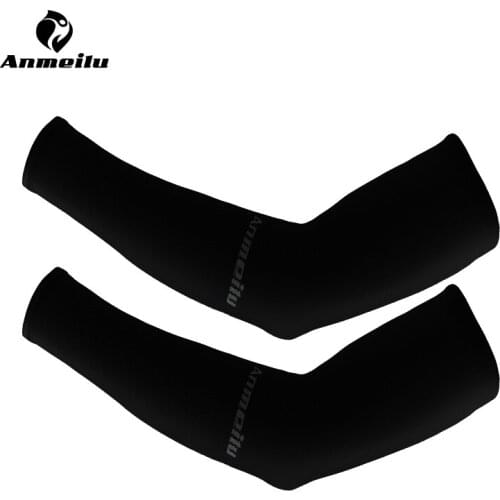ANMEILU 2pcs Cycling Sleeves Arm Warmers Breathable UPF40+ Meryl Running/Basketball/Baseball Arm Sleeve Manguitos Ciclismo Brazo