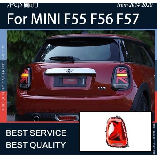 AKD Car Styling for MINI COOPER 2014-2019 LED Tail Light F55 F56 F57 Dynamic Signal Tail Lamp DRL Brake Reverse Auto Accessories