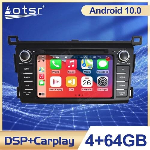 Android10 PX5/PX6 Car GPS Navigation For Toyota RAV4 2013 2014 2015 Octa- core Radio Headunit Multimedia Player Carplay receiver