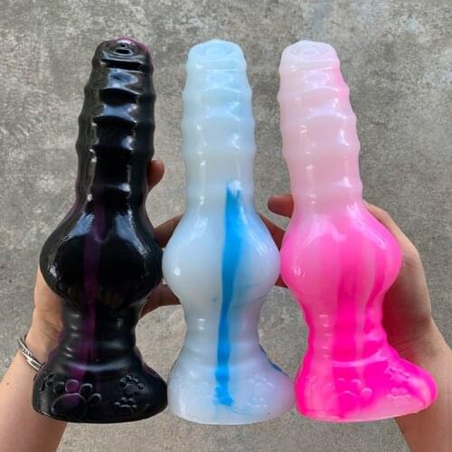 25cm Long Big Dog Dildo Soft Silicone Penis Big Dick Phallus Adult Sex Toy for Women Female Masturbator Suction Cup Anal Toys 18