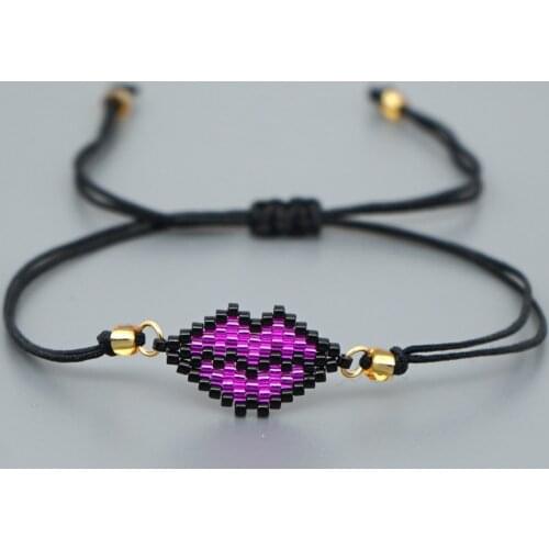 Go2boho MIYUKI Lips Bracelet Bracelets Women Mexican Lip Pulseras Mujer 2019 Delica Beads Child Gift Simple Jewelry Handmade DIY