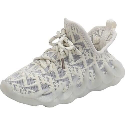 New Korean Childrens Breathable Air Mesh Soft Bottom Kids Woven Shoes Net Hot Shoes Running Shoes Student Sneakers Causal Cool