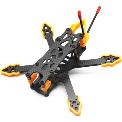 GX140 Mini Alien 140mm Carbon Fiber 3inch FPV Frame Kits 4mm Arm with Printing Accessories for FPV Racing Freestyle 4S 6S Drones
