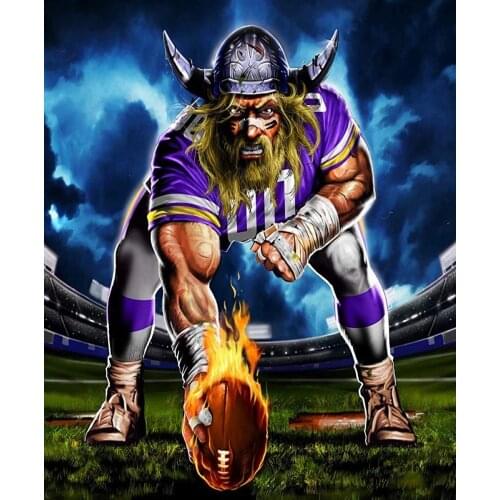 JMINE Div 5D American Football Fire soccer Full Diamond Painting cross stitch kits art Sports 3D paint by diamonds