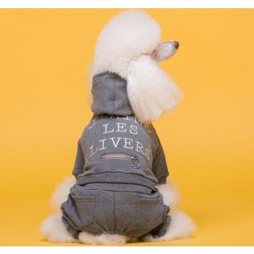 Dog Jumpsuit With Hood Thick Warm Lovely Design Winter Autumn Wear Clothing For Small Medium Dogs Top Quality Pet Clothes