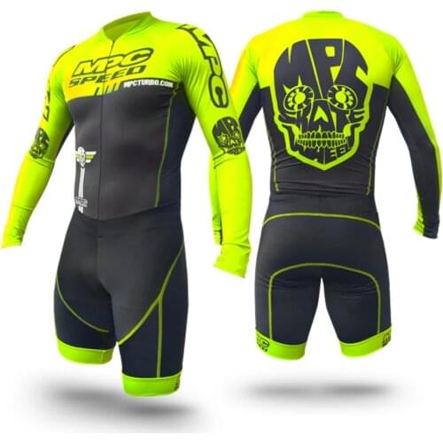 2020 MPC SPEED Long sleeve skinsuit cycling mens body triathlon suit cycling ropa ciclismo jumpsuit set 9D pad mtb bike bicycle