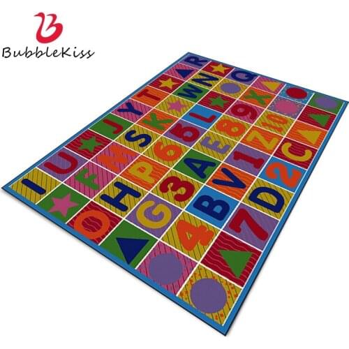 Bubble Kiss Colorful Rugs And Carpets For Living Room Home Cartoon Alphabet Pattern Floor Mats Modern Design Creative Foot Pad
