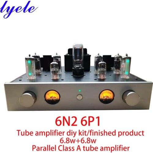 6P1 6E2 6N2 5U4C tube amplifier parallel single-ended class A with VU meter finished product and kit diy 6.8W+6.8W