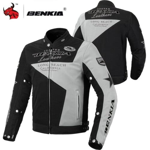 BENKIA Motorcycle Jacket Men Jaqueta Motociclista Motorbike Clothing Breathable Mesh Moto Jacket Protective Gear Chaqueta Moto