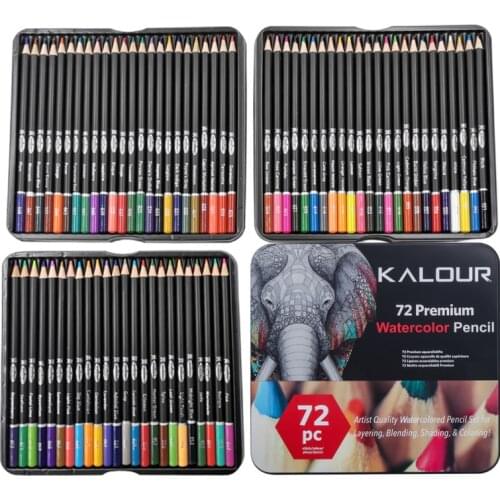 Oily colored pencil set 72 colors beginner art student hand-painted special sketch pencil color lead coloring Iron box set
