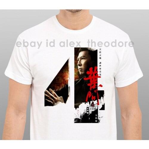 New Ip Man 4 Final Wing Chun Martial Art Movie MenS White T-Shirt Top Fashion 3D Letters Print Men Fashion Cotton T Shirts