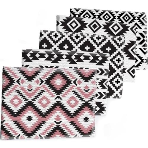 New Aztec and Ortega Pattern Printed Polyester Cotton Fabric Twill Fabrics DIY Sewing Materials 50*145cm